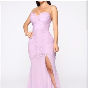 Lavender evening dress